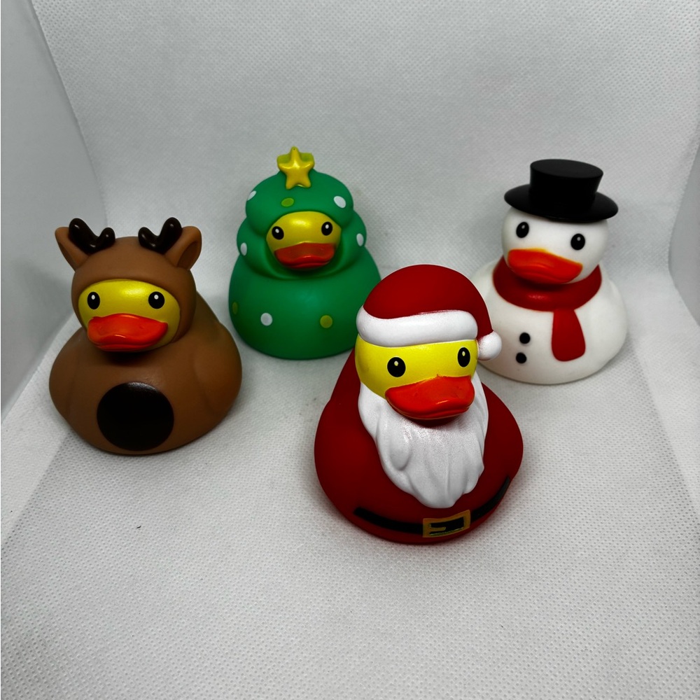 Ankyo 2.75” Rubber Ducky Christmas Set Of 4.